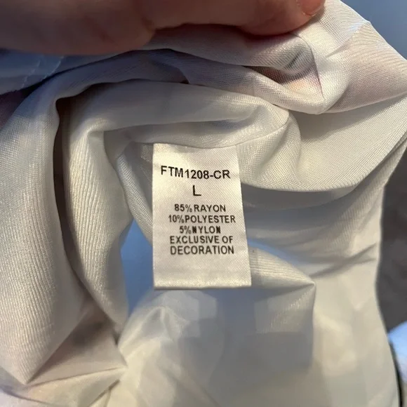 THML White Tunic with Multicolor Embroidery - women’s large dress - Picture 13 of 14